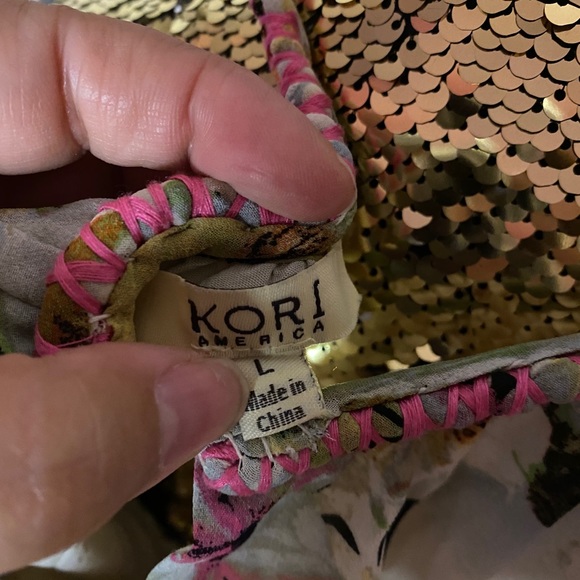 Kori America floral mini dress size large. - Picture 3 of 3